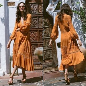 Spell Olivia Luxe midi dress - XS